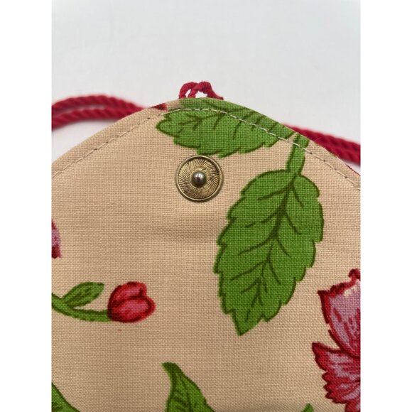 Kathy Robinson Floral Print Purse  Vibrant Tassel & Rope Strap  Eye-Catching Sty - Picture 2 of 6